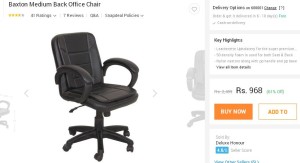 Snapdeal- Buy Baxton Medium Back Office Chair1