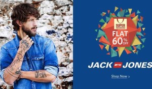 Snapdeal- Get Flat 60% Off on Jack & Jones Men’s Clothing