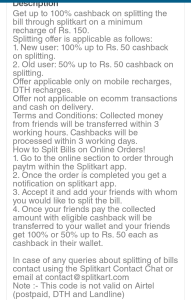 Splitkart App– Get Upto 100% Cashback on Splitting your Paytm Recharge Payment1