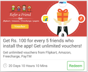 eventshigh app refer friends and earn flipkart, amazon, freecharge or paytm vouchers