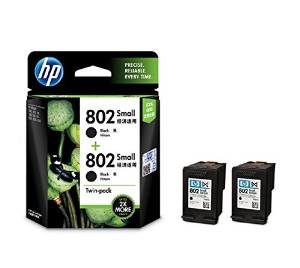 Amazon HP 802 Ink Cartridge, Twin-Pack (Black)