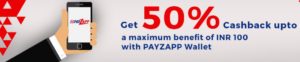 Bookmyshow Get 50 cb via Payzapp