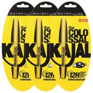 Buy Maybelline Colossal Kajal Black (pack of 3) 1.5 g at Rs 270 Only