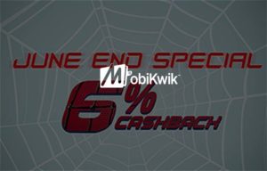 Mobikwik Get 6 cb on recharge or bill payment