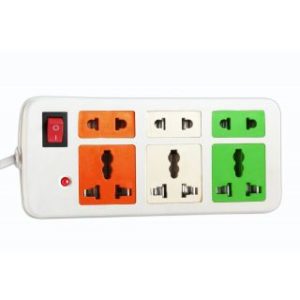 Shopclues Coloured Power Strip Extension Cord 3 + 3