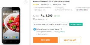 Snapdeal- Buy Karbonn Titanium S200 HD1