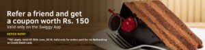 Swiggy – Get Flat Rs 150 off on Food Order worth Rs 300 and above