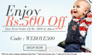 babyoye Rs 500 off on Rs 1000 new users