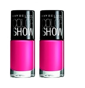 Amazon - Buy Maybelline Color Show Nail Enamel, Hooked on Pink (Pack of 2) at Rs 149 Only