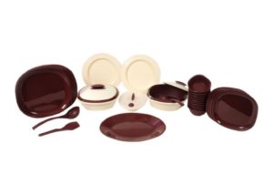 Amazon - Buy Signoraware Square Dinner Set, 36-Pieces, Maroon at Rs 1,778 Only