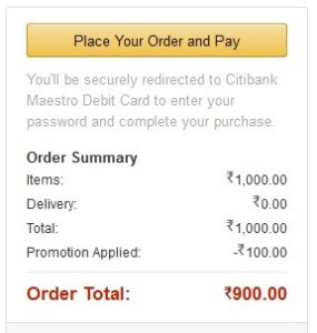 Amazon Get Rs 100 off on Rs 1000 gv