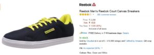 Amazon Reebok Men's Reebok Court Canvas Sneakers