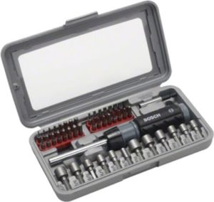 Flipkart - Buy Bosch 46 Piece Screwdriver Set (Black and Silver) at Rs 899 Only