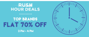 Jabong Rush Hour Deals - Get Fashion Products at Flat 70% Off + Extra 10% Off