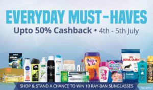 Paytm Get 50 cb on Dails essentials