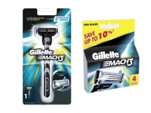 Snapdeal Gillette Mach3 Razor + 4 Cartridges