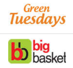 bigbasket green tuesdays get flat 25 off on groceries max Rs 400