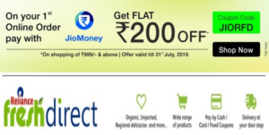 reliance fresh direct get Rs 200 off on groceries above Rs 1000 Mumbai and Pune