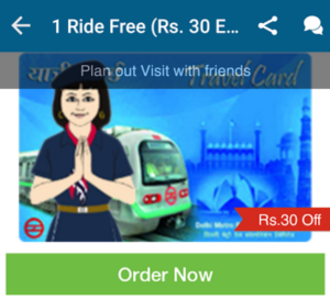 splitkart Rs 30 off on metro card recharge