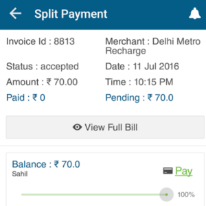 splitkart metro card recharge of Rs 100 in Rs 70