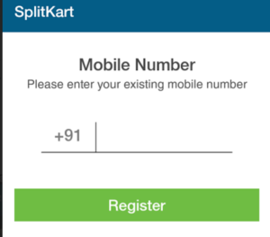 splitkart register for new account mobile number