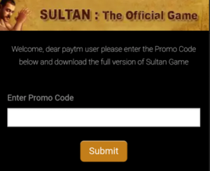 sultan movie game enter promo code and download