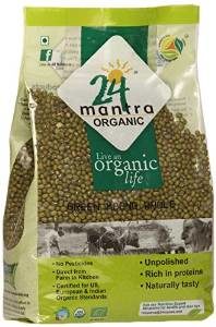 Amazon 24 Mantra Organic Green Moong Whole, 1kg