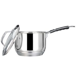 Amazon - Buy Nirlep Stainless Steel Sauce Pan with Glass Lid, 1.5 litres, Silver at Rs 713 only