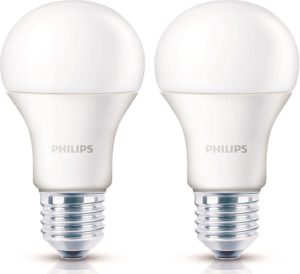 Amazon - Buy Philips Base E27 13-Watt LED bulb (Warm White,Pack of 2) at Rs 669 only