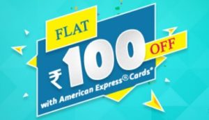 Bookmyshow Get flat Rs 100 off via Amex Cards