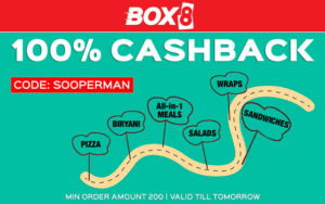 Box8 Get 100 cb on food Orders