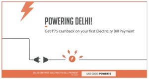 Freecharge- Get flat Rs 75 cashback on your First Electricity Bill Payment (Delhi)