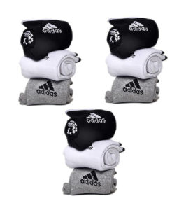 Snapdeal - Buy Adidas White, Black And Gray Cotton Ankle Length Socks - Set Of 9 at Rs 365 only