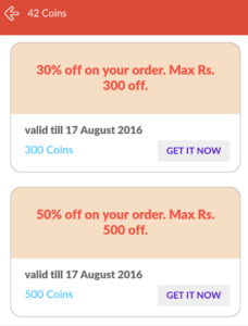 little app 300 coins get 30 off coupons 500 coins get 50 off coupon