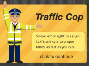 little app traffic cop game play and earn coins