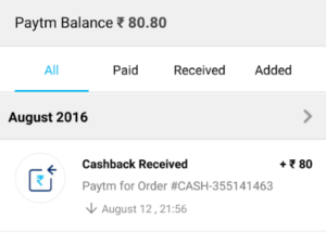 paytm Rs 80 wallet balance free of cost