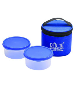 Snapdeal Ruchi Housewares Blue Polypropylene Small Round Tiffin - Set of 2