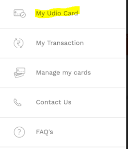 udio app My Udio Card