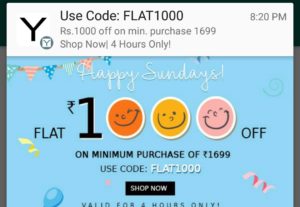 Yepme - Get Flat Rs 1000 Off on Purchase of Rs 1699 or More