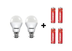 amazon-gif-2016-buy-eveready-b22-base-7-watt-led-bulb-pack-of-2-cool-day-light-with-free-4-1015-aa-carbon-zinc-batteries-at-rs-179-only