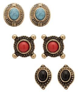 Snapdeal - Buy Voylla Multicolour Earring - Pair of 3 at Rs 47 only