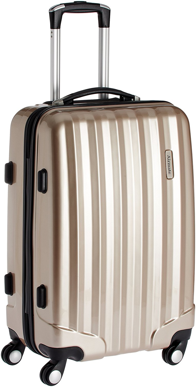 Amazon - Buy Airmate Polycarbonate 55 cms Gold Hard sided Suitcase fr Rs.1,953