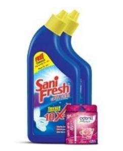 Sanifresh Shine 500 ml(Pack of 2)+Free Odonil Air Freshner