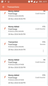 Freecharge proof