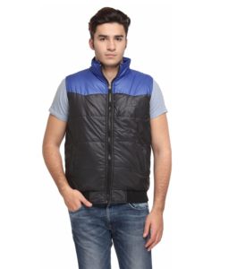 TSX Black & Blue Sleeveless Nylon Jackets