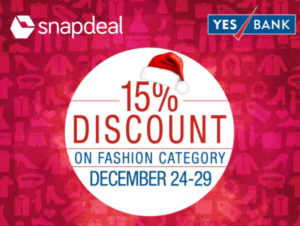 Get 15% Discount On Fashion Category Using Yes Bank Cards