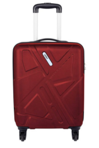 Safari Traffik-Anti Scratch Red 4 Wheel Hard Luggage-Size Small (Below 60 Cm)