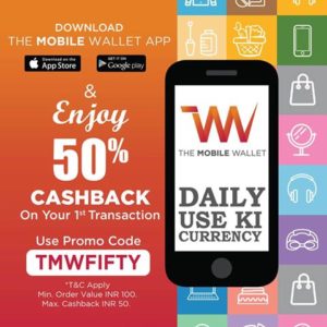 themobilewallet app get flat 50 cashback on your first recharge or bill payment