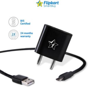 Flipkart - Buy Flipkart SmartBuy 2A Fast Charger with Charge & Sync USB Cable (Black) at Rs 399 only