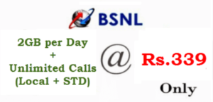 Get Unlimited Callings to any Network + 2GB Data per day for 28 Days at Rs 339